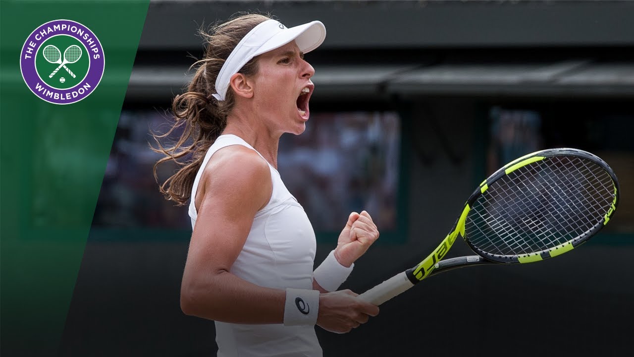 sw19 8bw Johanna Konta v Maria Sakkari highlights - Wimbledon 2017 third round