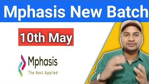 Mphasis New Batch Onboarding on 10th May #mphasis @Vikasteach