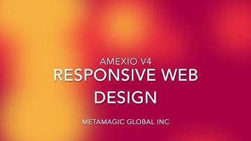 Amexio v4 Responsive Web Design Example