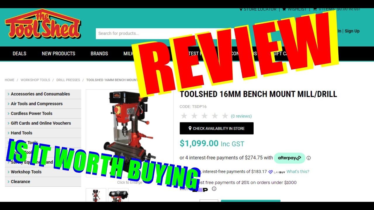 THE TOOL SHED MILL/DRILL TSDP16 REVIEW