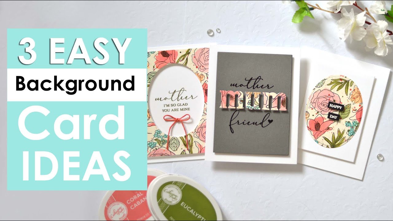 How to Make a BEAUTIFUL Background into 3 Cards! - YouTube