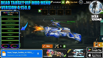 Dead Target Vip Mod Menu Version 4.150.0 | Unlimited Money & Diamond Unlock All Weapons & Skins