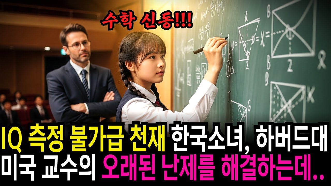 IQ 측정 불가급 천재 한국소녀, 하버드대 미국 교수의 오래된 미해결 문제를 해결하는데...