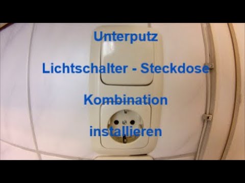 Steckdose mit Schalter UP Steckdose mit Aus Wechselschalter Unterputz  Montage