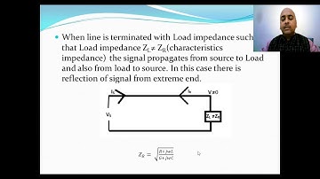 Characteristics impedance, Reflection coefficient and Standing wave ratio of Transmission line.