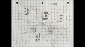How to draw Alphabet Letters in One Point Perspective, Part 1