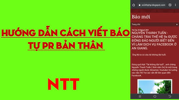 Hướng dẫn viết báo Tự pr bản thân |NTT
