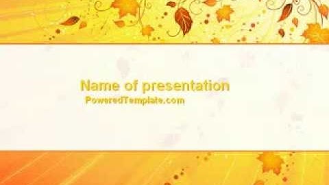 Sunny Autumn PowerPoint Template by PoweredTemplate.com