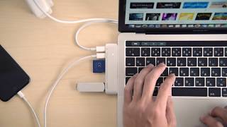 MacBook Pro専用USB-Cハブ（USB PD対応・USB3.0ハブ/2ポート・microSD/SDカードリーダー付）400-ADR311SPD/400-ADR311GPD