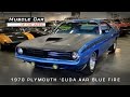 1970 Plymouth 'Cuda AAR in EB5 Blue Muscle Car Of The Week Video#78