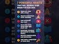 7 Powerful Habits That Will Rewire Your Brain for Success | Transform Your Life Daily!