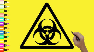 How to Draw Biohazard Symbol Step by Step Drawing of Biohazard Danger Warning Sign Easy