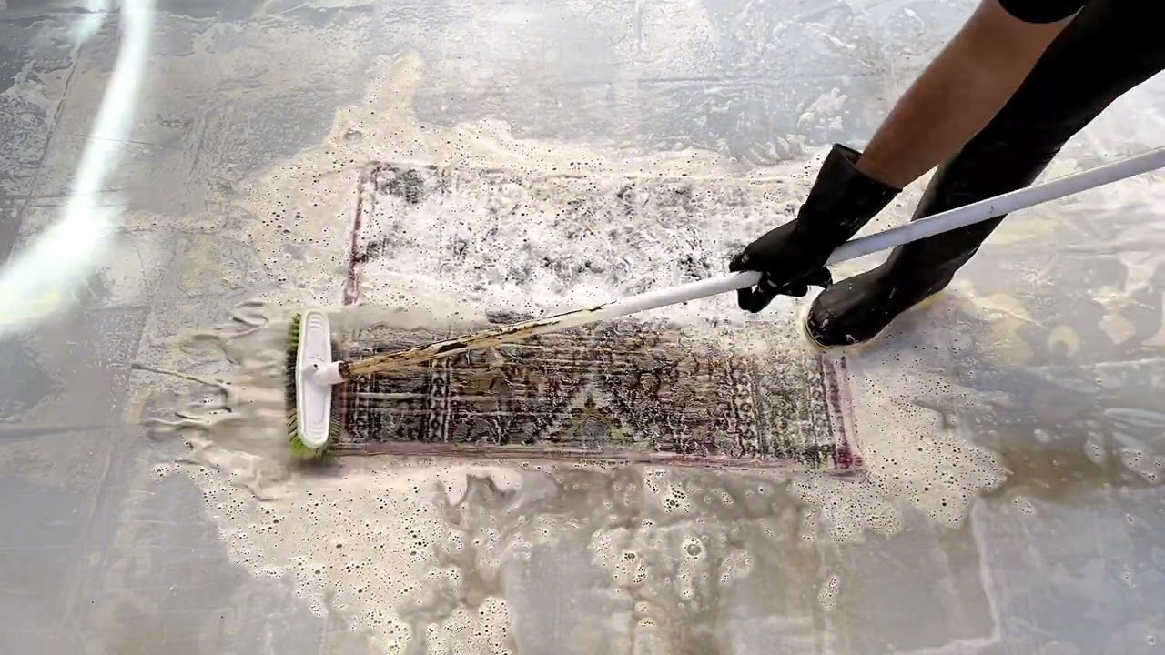 Cleaning one of the dirtiest muddy rugs ever! | Carpet Cleaning Satisfying | ASMR | Washing Rug |