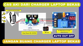 charger bekas laptop jangan di buang ‼️bisa buat cas accu/aki mobil dan motor