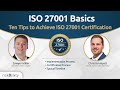 #13: Ten Tips to Achieve ISO 27001 Certification (With ISO 27001 Auditor Sawyer Miller)