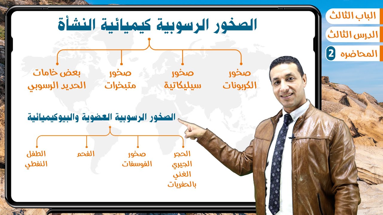 جيولوجيا..المحاضره الثانية ..الدرس التالت..الصخور الرسوبيه الكيميائية... والعضوية والبيوكيميائية..💟✌