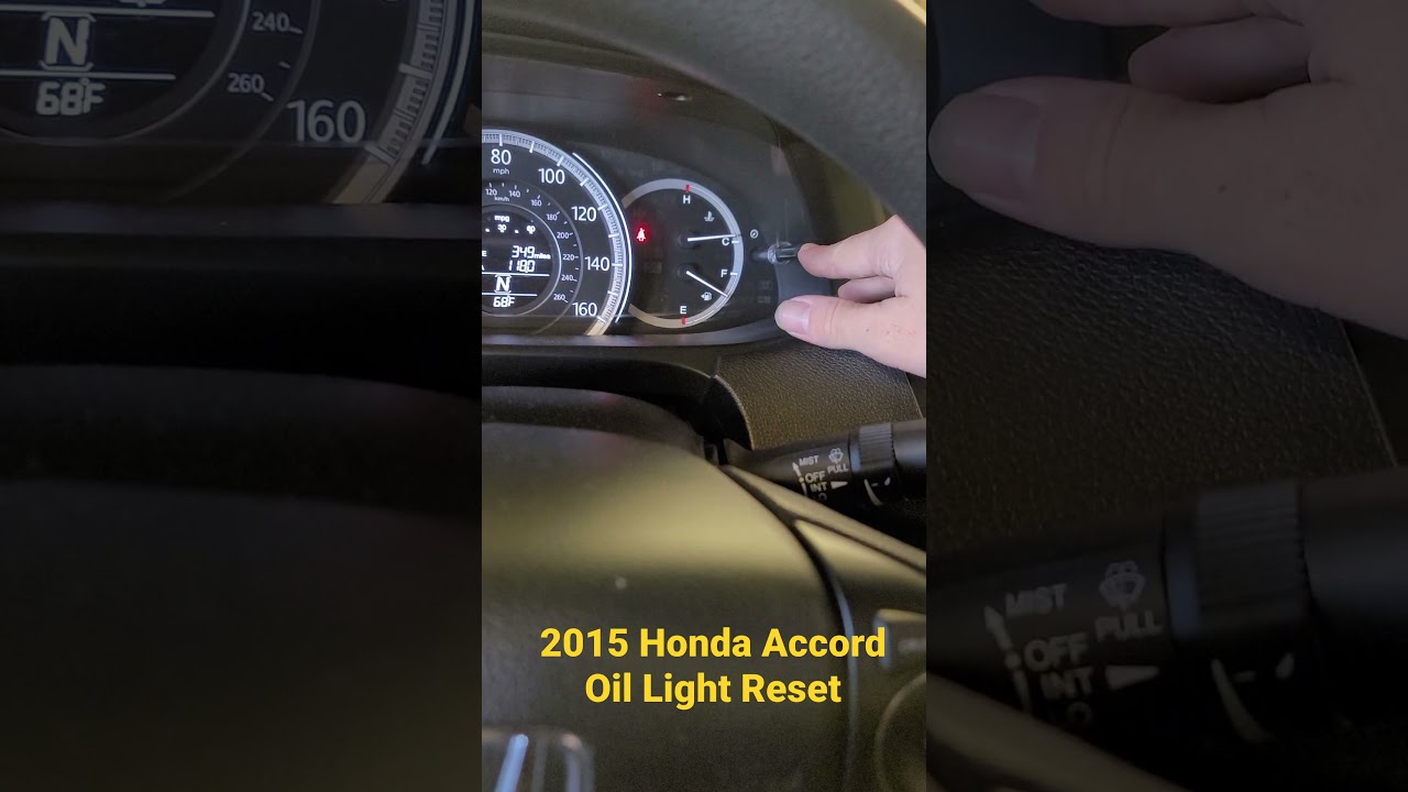 2015 Honda Accord Oil Light Reset. Maintenance Light Reset Procedure