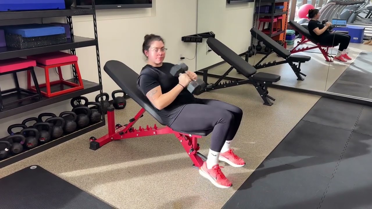 Inclined Dumbbell Hex Press