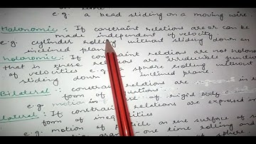 constraints and their classification ||