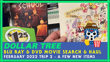 DOLLAR TREE February 2022 Search and Haul #2 Blu Ray and DVD - New Music CDs and Horror Movies
