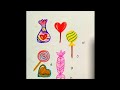 Shorts sweets candy drawing step by step minas bucket