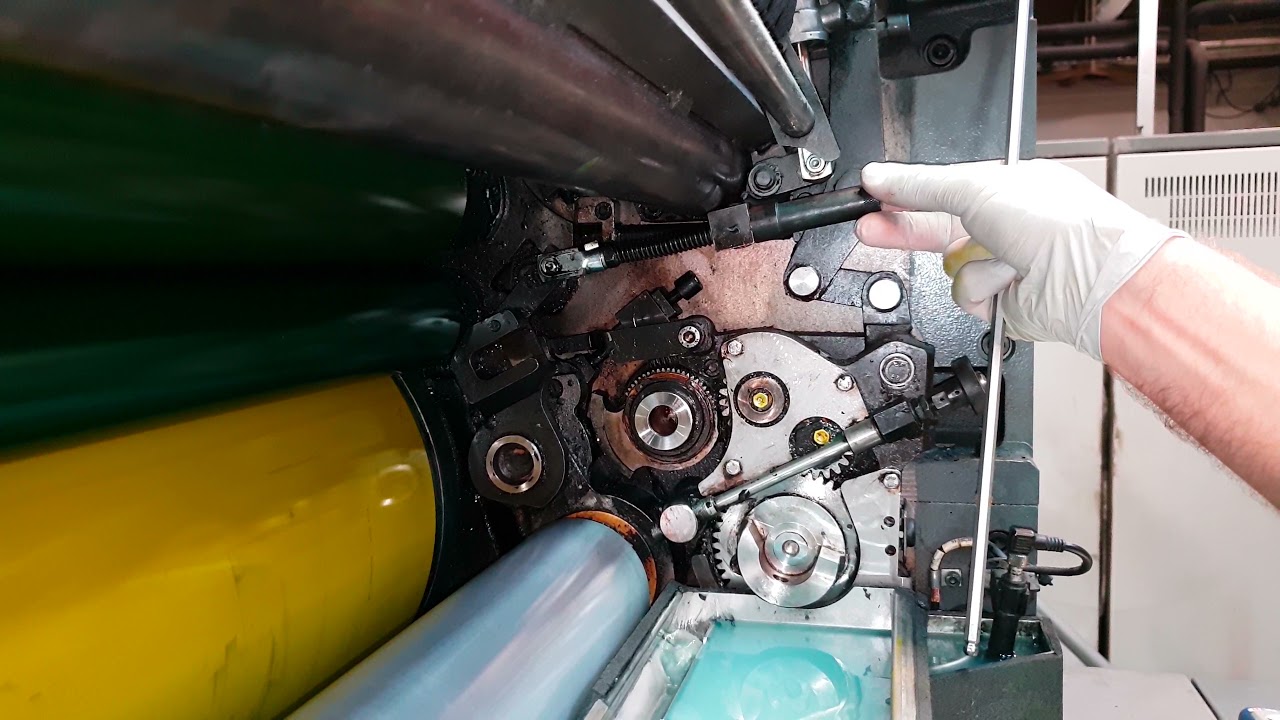 Heidelberg SM 102 Installation and adjustment of water rollers