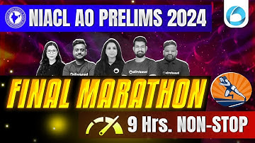 NIACL AO Prelims 2024 Final Marathon Session | NIACL AO Marathon Class | NIACL AO Expected Questions