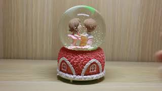 Review & Tutorial Kotak Musik Snow Globe Bola Kristal Couple [POI POI SHOP]