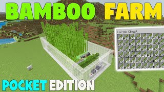 1.19 EASY BAMBOO FARM IN MINECRAFT POCKET EDITION | UNLIMITED FUEL FARM | MINECRAFT BEDROCK