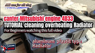 Mitsubishi canter 4D33 cleaning Radiator overheating full video #youtube#subscribe#mitsubishi#diy