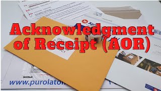 Acknowledgment of Receipt AOR