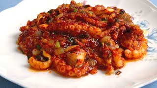 Spicy stirfried octopus (Nakjibokkeum: 낙지볶음)