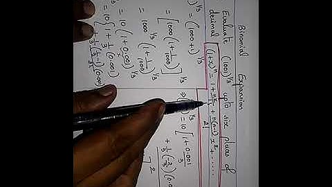 Evaluate (1001)^(1/3) - application of "binomial expansion"