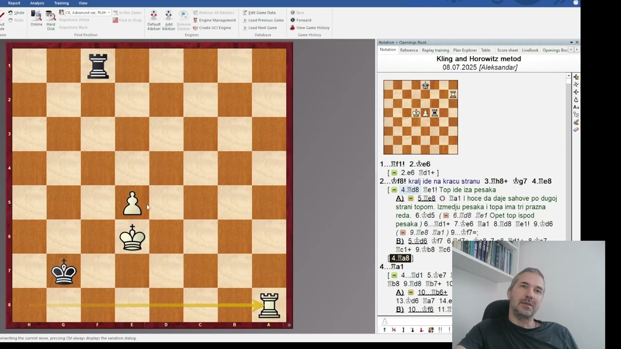 OSNOVNE ZAVRŠNICE - Odbrana Kling-a i Horowitz-a (Topovske završnice) [GM Aleksandar Kovačević]