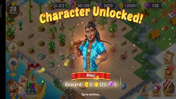 Maui Character Unlocked- evermerge paradise cove island