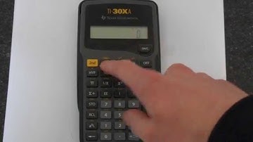 TI-30Xa: Trigonometry Functions