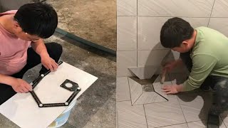Amazing technique of tile Cutting|Mirza Asad