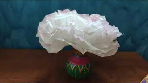 How To Make Carnation Flowers Out Of Paper Napkins || CraftyCreations DIY