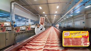 How Bacon Is Made In A Factory | Bacon Factory Process