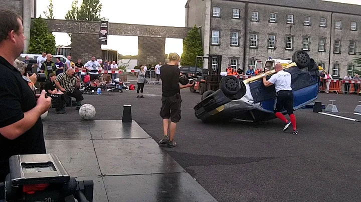 DANIEL GANNON IRELAND'S STRONGEST MAN 2013 CAR FLIPS