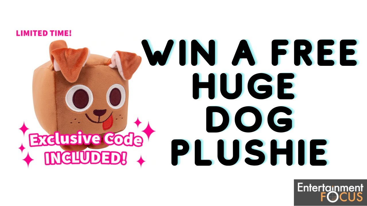 Big Games Pet Simulator X Dog Plush with Redeemable Code Included
