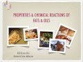 Chemical Reactions of Fat and oils