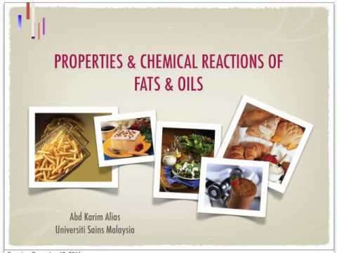 Chemical Reactions of Fat and oils