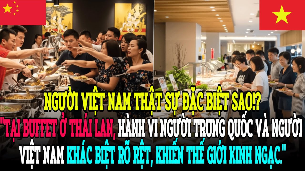 “NGƯỜI VIỆT LÀ NGOẠI LỆ!”KHÁC BIỆT TẠI BUFFET THÁI LAN GIỮA KHÁCH VIỆT VÀ CHINA KHIẾN THẾ GIỚI SỐC!