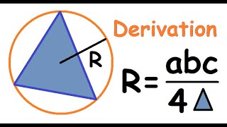 Derivation of formula to find the Radius of the circumcircle | Why and How | PRMO RMO INMO IMO