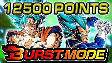 12500 POINTS! BURST MODE VS SSB GOKU + VEGETA DOKKAN EVENT! Dragon Ball Z Dokkan Battle