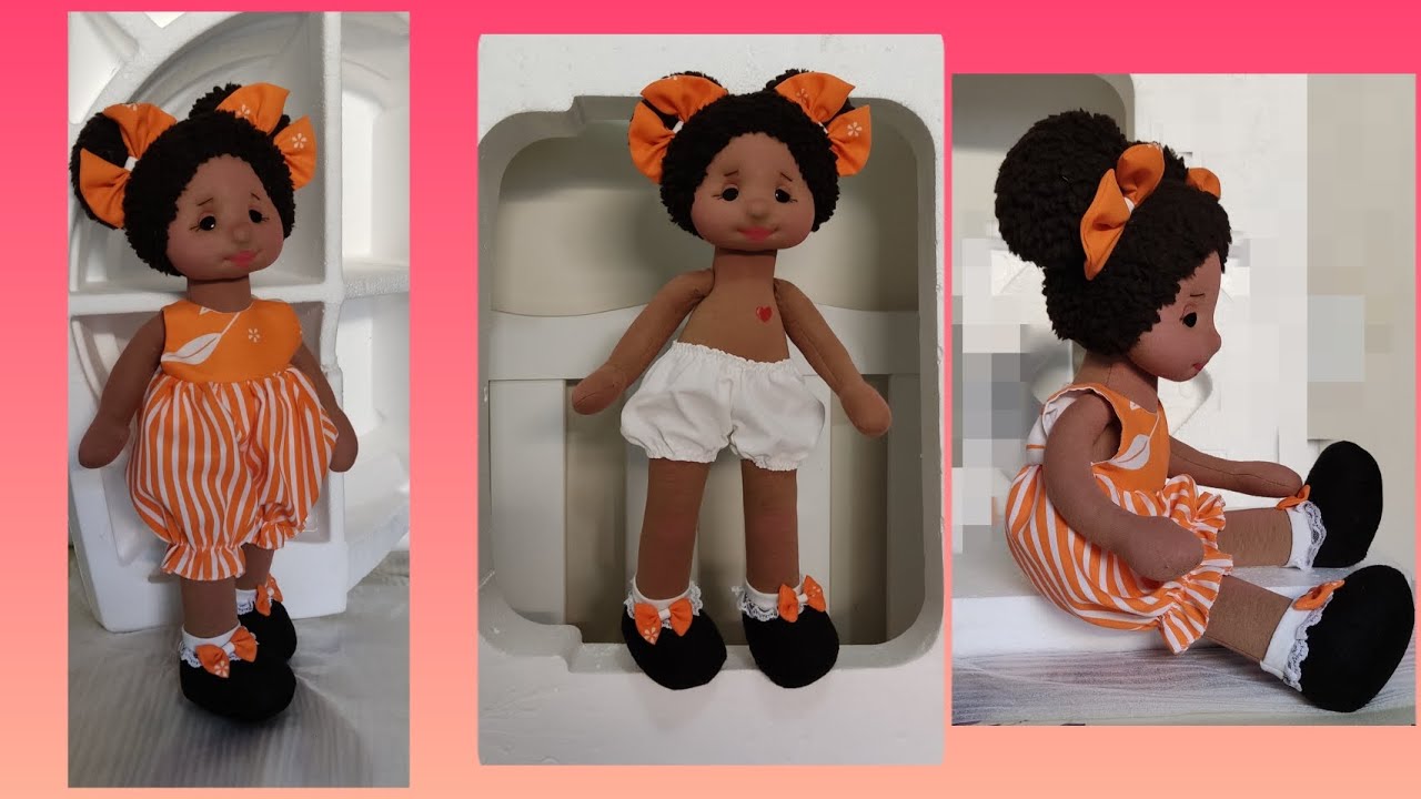 Bo'Nekinha de pano, 45cm, 1⁰aula(⁠๑⁠˙⁠❥⁠˙⁠๑⁠).