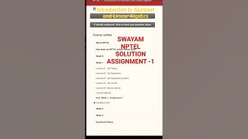 Introduction to Abstract and Linear algebra NPTEL Course #shortfeed #nptel #nptelcourse #nptel2025