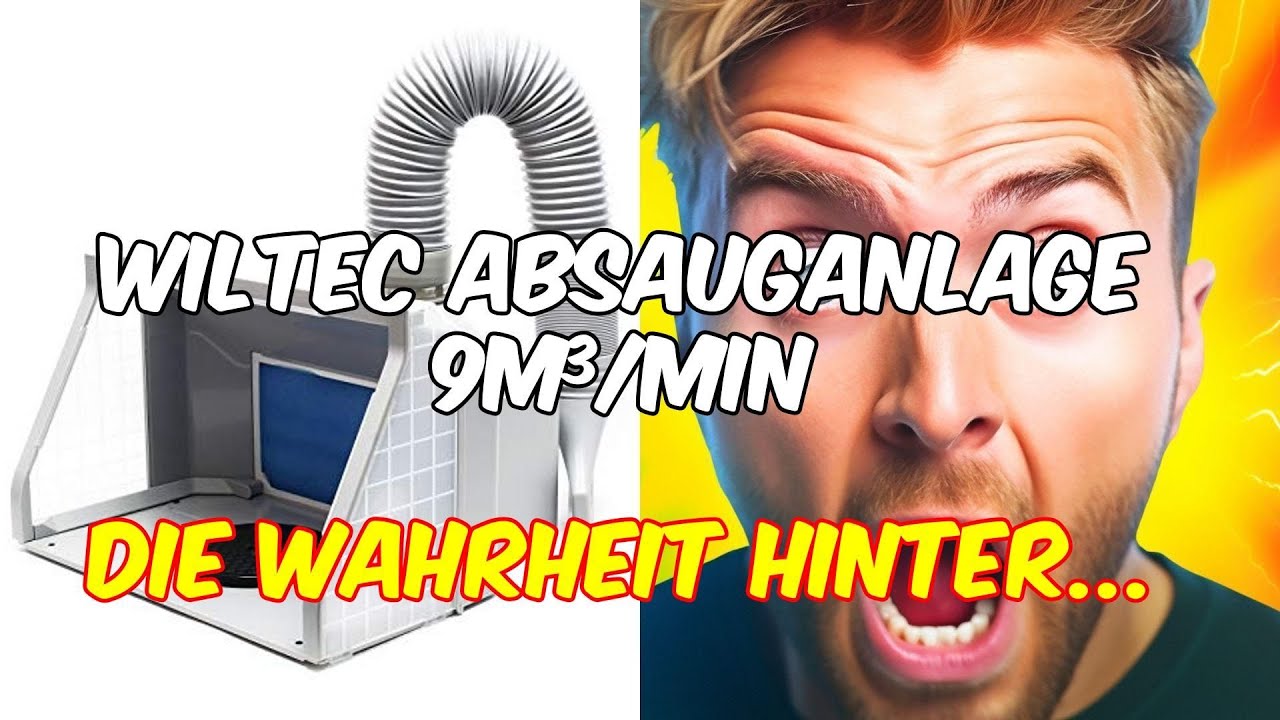 Absauganlage 9m³/min LED-Beleuchtung Drehregler Doppellüfter