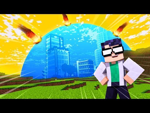 Crazy Minecraft - INDESTRUCTIBLE METEOR SHIELD! (Force Field Mod)